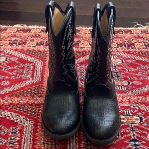 EUC Smart fit Toddler Black Cowboy Boots